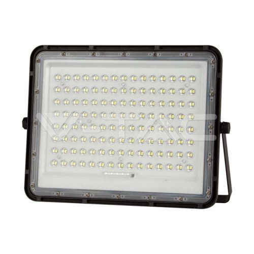 20W LED Napelemes reflektor 4000K cserélhető akkumulátor,3m vezetékkel, fekete színű (V-TAC)