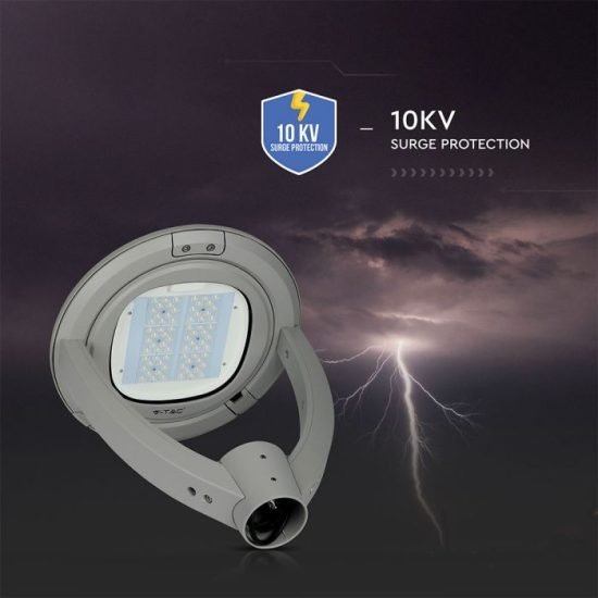 V-TAC LED KERTI-UTCAI VILÁGÍTÓ / 50W / IP65 / szürke / nappali fehér - 4000K / 6500lumen / Samsung chip / VT-55-1 782