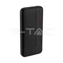 10000mAh Gyors töltő Power Bank, fekete színű (V-TAC)