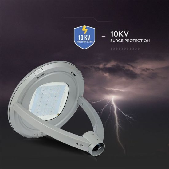 V-TAC LED KERTI-UTCAI VILÁGÍTÓ / 100W / IP65 / szürke / nappali fehér - 4000K / 13000lumen / Samsung chip / VT-105 783