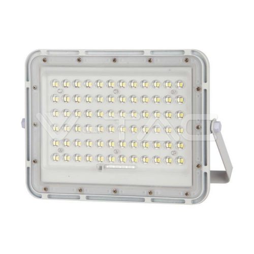 15W LED Napelemes reflektor 6400K cserélhető akkumulátor,3m vezetékkel, fehér színű (V-TAC)