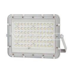   15W LED Napelemes reflektor 4000K cserélhető akkumulátor,3m vezetékkel, fehér színű (V-TAC)