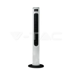   55W LED Ventilátor torony, digitális hőmérséklet kijelző + távirányító, fekete és fehér színű