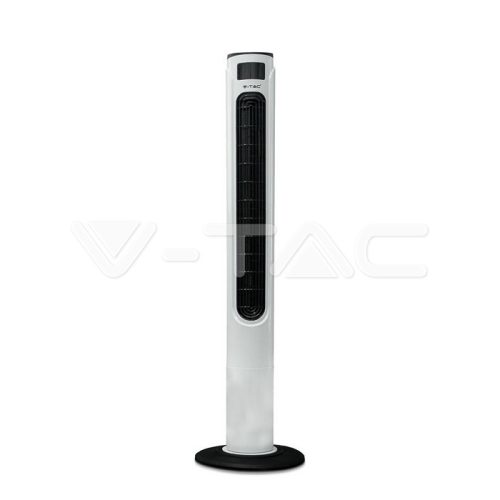 55W LED Ventilátor torony, digitális hőmérséklet kijelző + távirányító, fekete és fehér színű