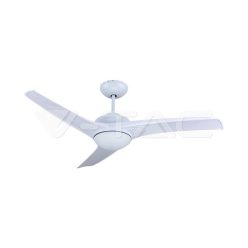   15W 3 az-1 ben LED Mennyezeti ventilátor RF távírányítóval,3 pengés, fehér színű,35W DC Motorral (V-TAC)