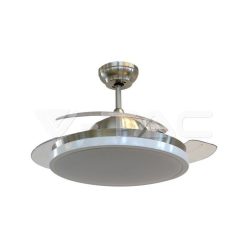   30W 3 az 1-ben LED mennyezeti ventilátor RF vezérléssel, 3 pengével, fehér színű, 35W DC motor