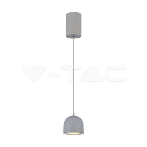 8.5W LED Függeszték Φ100 szürke színű 3000K (V-TAC)