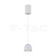 8.5W LED Függeszték Φ100 fehér színű 3000K (V-TAC)