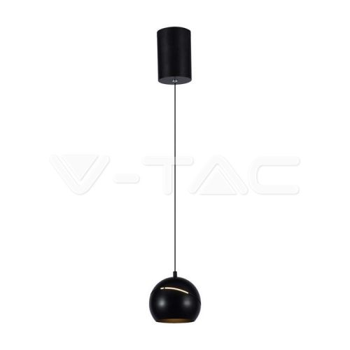 8.5W LED Függeszték Φ180 fekete színű 3000K (V-TAC)