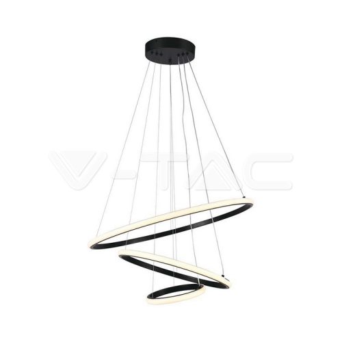32W LED Egyedi dekoratív függőlámpa 600*400*200 fekete színű 3000K (V-TAC)