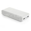 Power bank fehér 20000 mAh - 8189 V-TAC