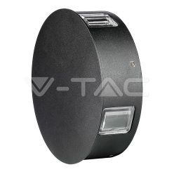   4W LED Fali világítás Fekete test Kerek Természetes Fehér IP65