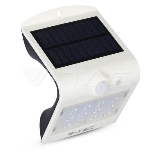 1.5W LED Napelemes fali lámpa, természetes fehér, fehér test