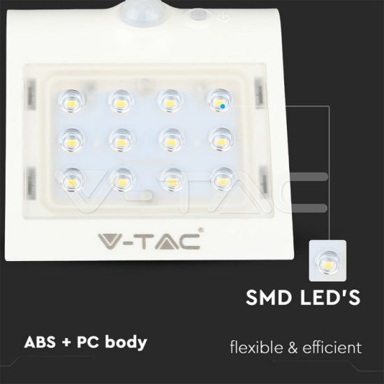 1,5 W LED napelemes lámpa fehér - 8276 V-TAC