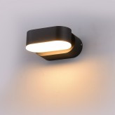   6W LED ovális fali lámpatest fekete 3000K IP65 - 8288 V-TAC