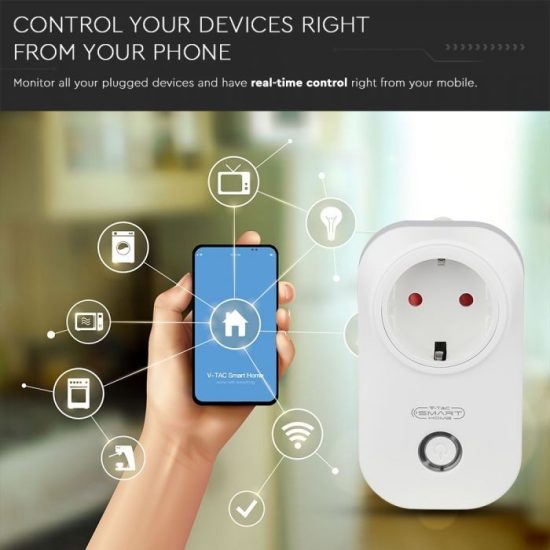 Wifis smart konnektor fehér - 8415 V-TAC