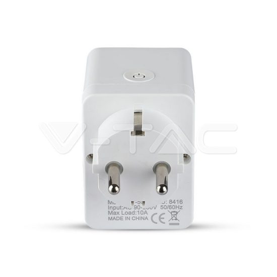 Wifis smart konnektor USB porttal fehér - 8416 V-TAC Wifis smart konnektor USB porttal fehér - 8416 V-TAC