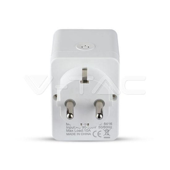 Wifis smart konnektor USB porttal fehér - 8416 V-TAC