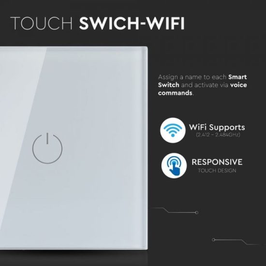 Wifis smart kapcsoló fehér - 8417 V-TAC