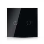   V-TAC LED SMART HOME ÉRINTŐGOMBOS KAPCSOLÓ / wifis vezérlés  / 2 érintőgomb / fekete /  VT-5004 8424