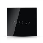   V-TAC LED SMART HOME ÉRINTŐGOMBOS KAPCSOLÓ / wifis vezérlés  / 3 érintőgomb / fekete /  VT-5005 8425
