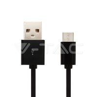 Micro USB kábel 3m fekete - 8449 V-TAC