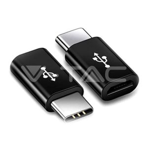 Micro USB C átalakító fekete - 8471 V-TAC