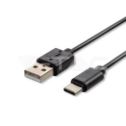 1m. C típusú USB kábel fekete gyöngy széria (V-TAC)