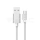 1m. Micro USB kábel ezüst platinum széria