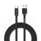 1m. C típusú USB kábel fekete rubin széria