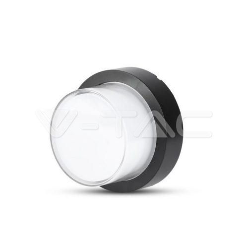 12W LED Fali világítás, fekete színű, kerek forma 3000K