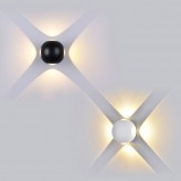  4W LED design gömb fali lámpa fekete IP65 3000K - 8553 V-TAC