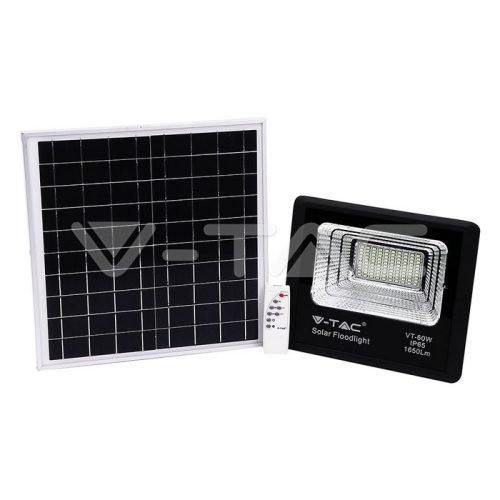 20W LED napelemes reflektor, fekete színű, 4000K