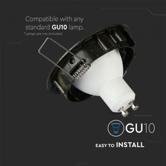 GU10 beépítőkeret arany kör - 8579 V-TAC