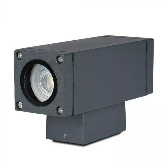 V-TAC LED KÉTIRÁNYÚ FALI LÁMPA / sötét szürke / GU10 foglalattal / max. 20W x 2 / IP44 / VT-842 8627