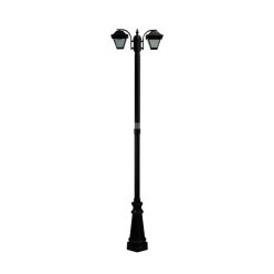   Kültéri oszlopos lámpa 2 x E27 2280mm IP44, fekete színű