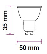 LED spotlámpa 2W GU10/MR11 Samsung chip 4000K - PRO870 V-TAC