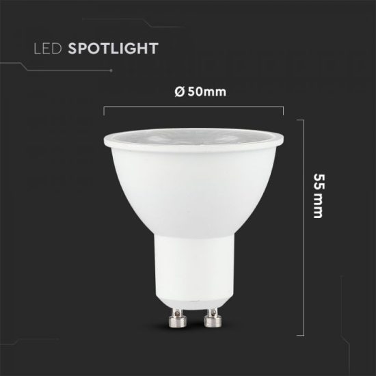 8W LED spotlámpa GU10 lencsés 3000K 110° - PRO872 V-TAC