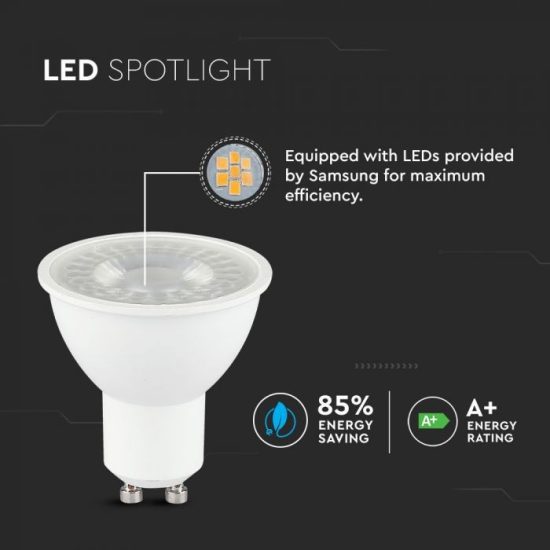 V-TAC LED SPOT/ GU10 / Samsung chip / 110°/ 8W /  VT-292 hideg fehér 874