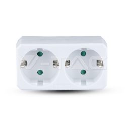 2-es Hálózati elosztó 16A 250V fehér