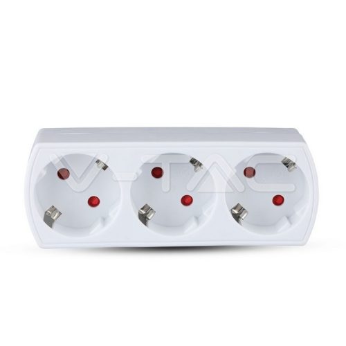 3-as elágazású hálózati elosztó, 16A 250V