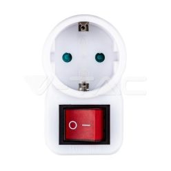 2-es hálózati elosztó, kapcsolóval 16A 250V