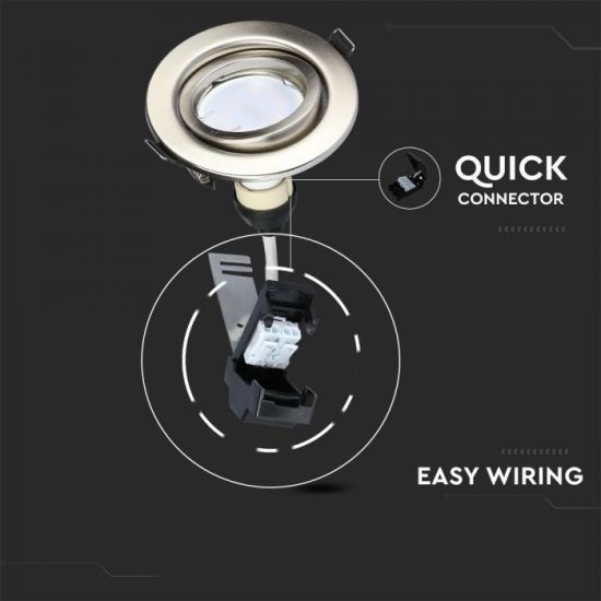 V-TAC LED SPOT CSOMAG (3db) / GU10-keret-csatlakozó / 5W / 110° / nappali fehér - 4000K / 400lumen / VT-4444 8885