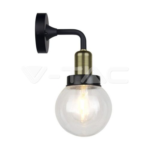 Fali lámpa, bronz barna betéttel, lefelé irányuló E27, IP65