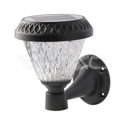 LED Szolár fali lámpa 3 az 1-ben RF vezérlővel IP44 fekete színű