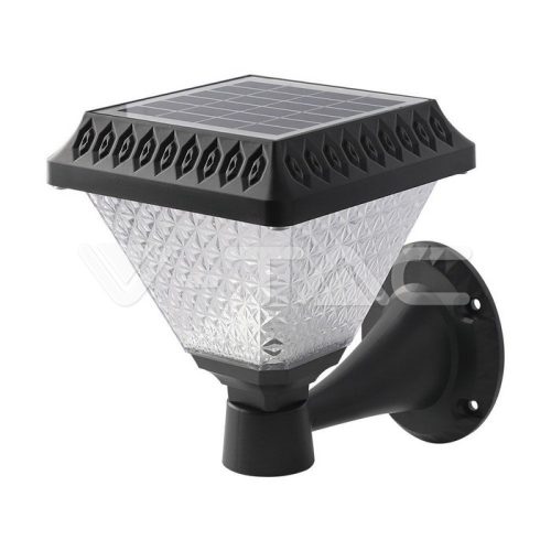 LED Szolár fali lámpa 3 az 1-ben RF vezérlővel IP44 fekete színű