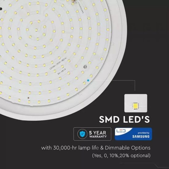 12W Slim Szenzoros LED Mennyezeti lámpa Samsung chip A++ 6400K IP65 - PRO938 V-TAC