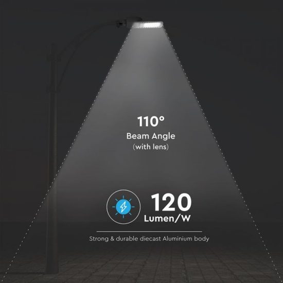 V-TAC LED UTCAI SLIM VILÁGÍTÓ / 100W / IP65 / szürke / nappali fehér - 4000K / 12000lumen / Samsung chip / VT-104ST 960