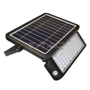 10W LED reflektor napelemes fekete 4000K - 9869 V-TAC